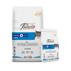 Felicia Low Grain Sterilized Derma Cat Food With Salmon-12kg